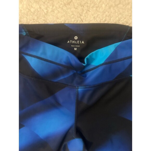 Athleta Blue Multi Sonar Magnetic Tight Leggings Blue Black Colorblock Medium - Picture 3 of 7